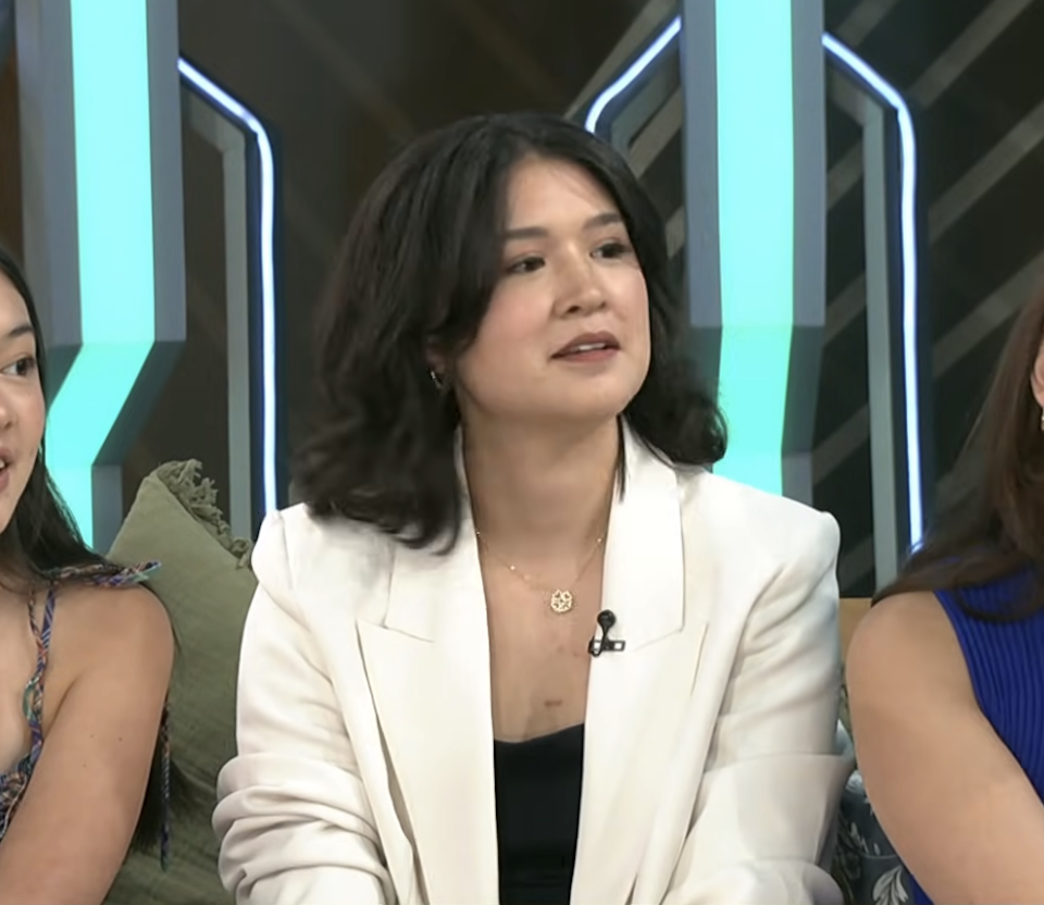 The Concepcion sisters Bella, Monica, and Margarita Concepcion, daughters of Joey Concepcion, during an episode of The Daily Dish.